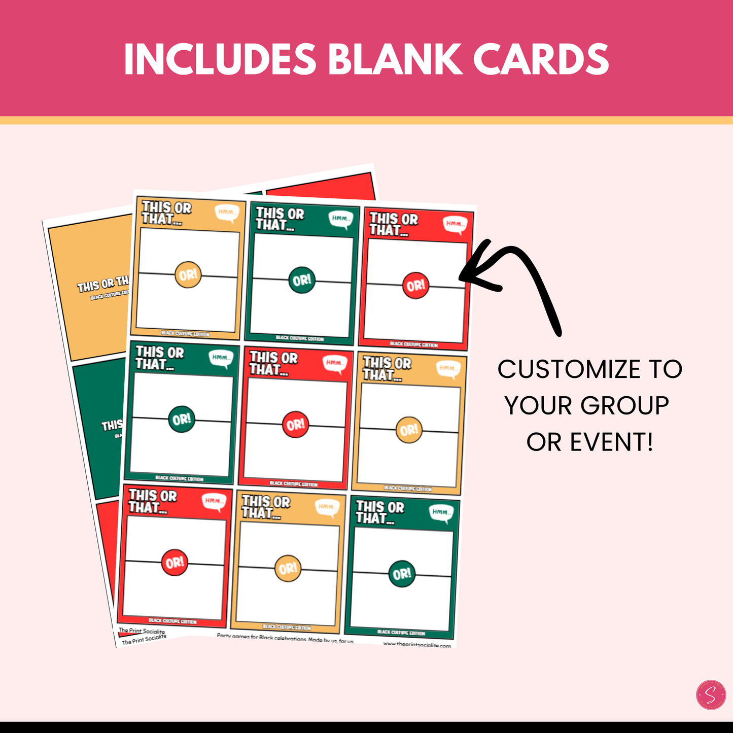 Black Culture This or That Game (Printable)