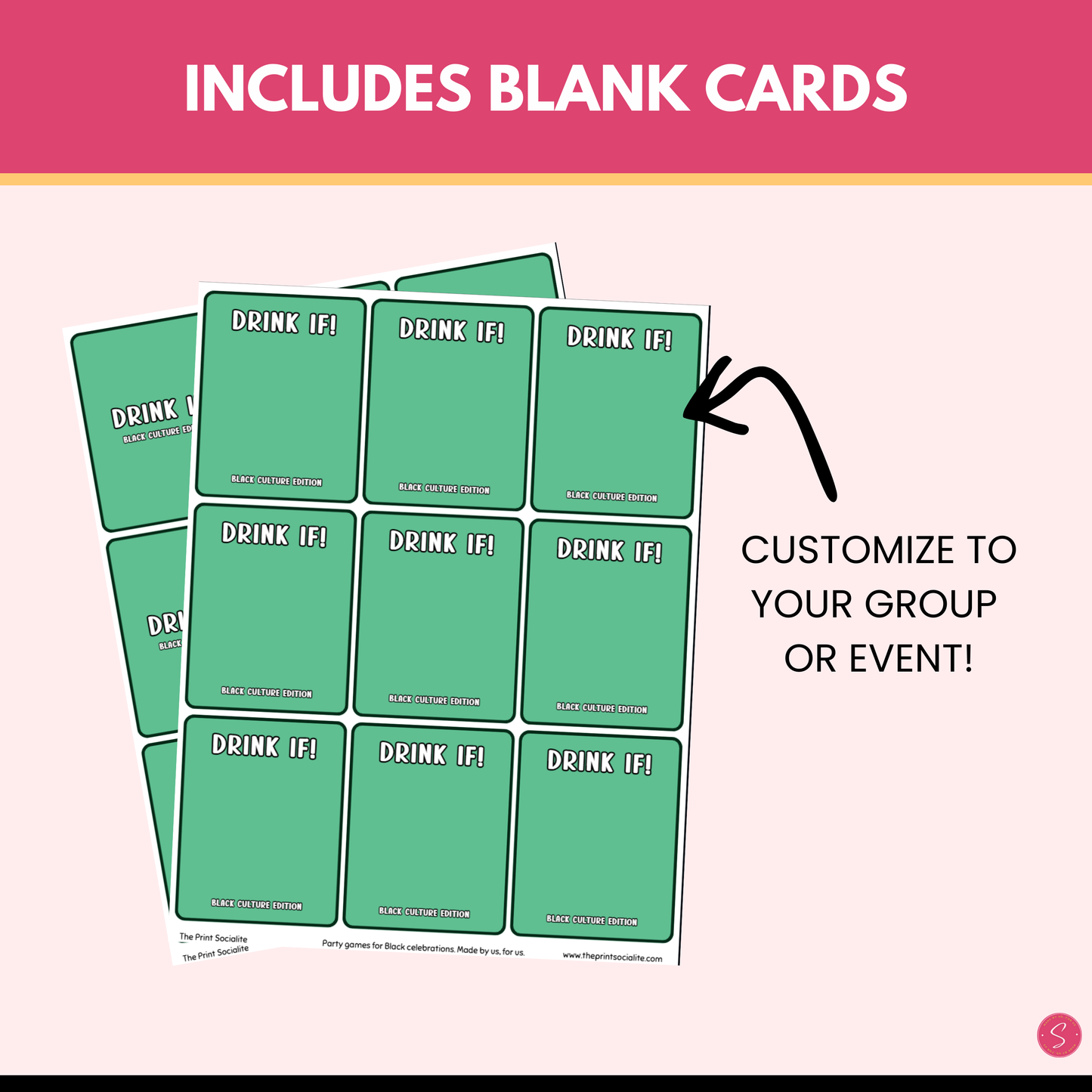 Black Culture Drink IF! Game (Printable)