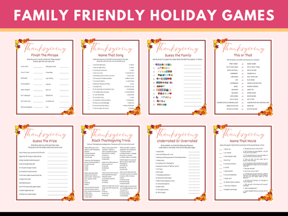 22 Black Thanksgiving Games - Core Bundle