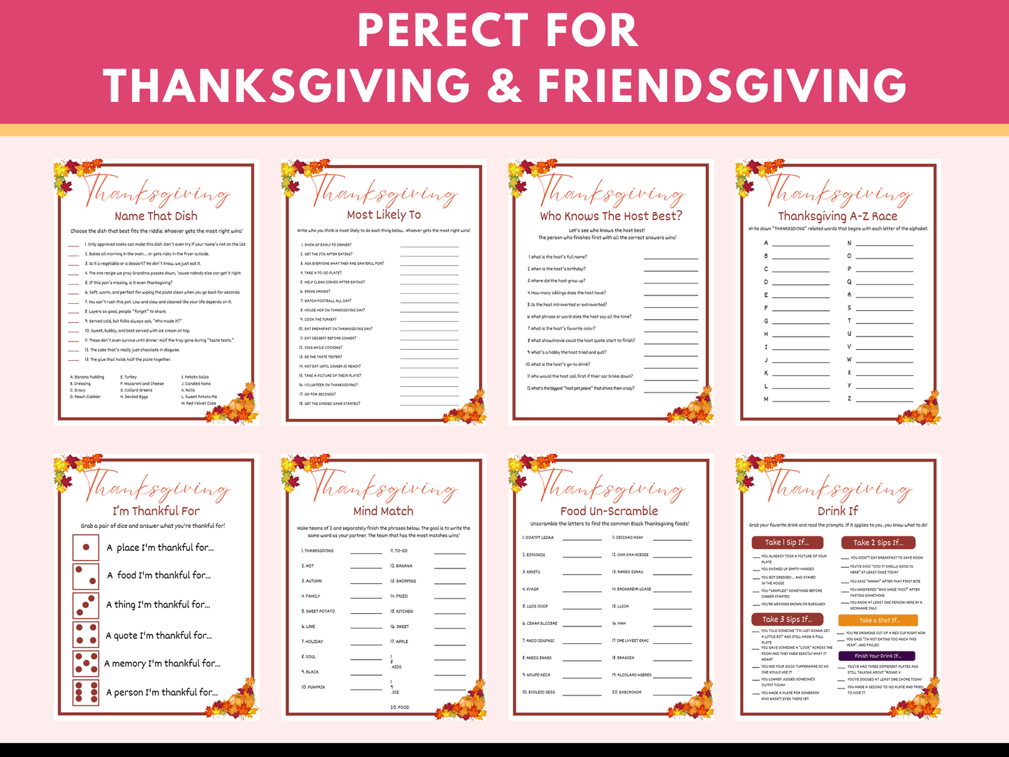 22 Black Thanksgiving Games - Core Bundle