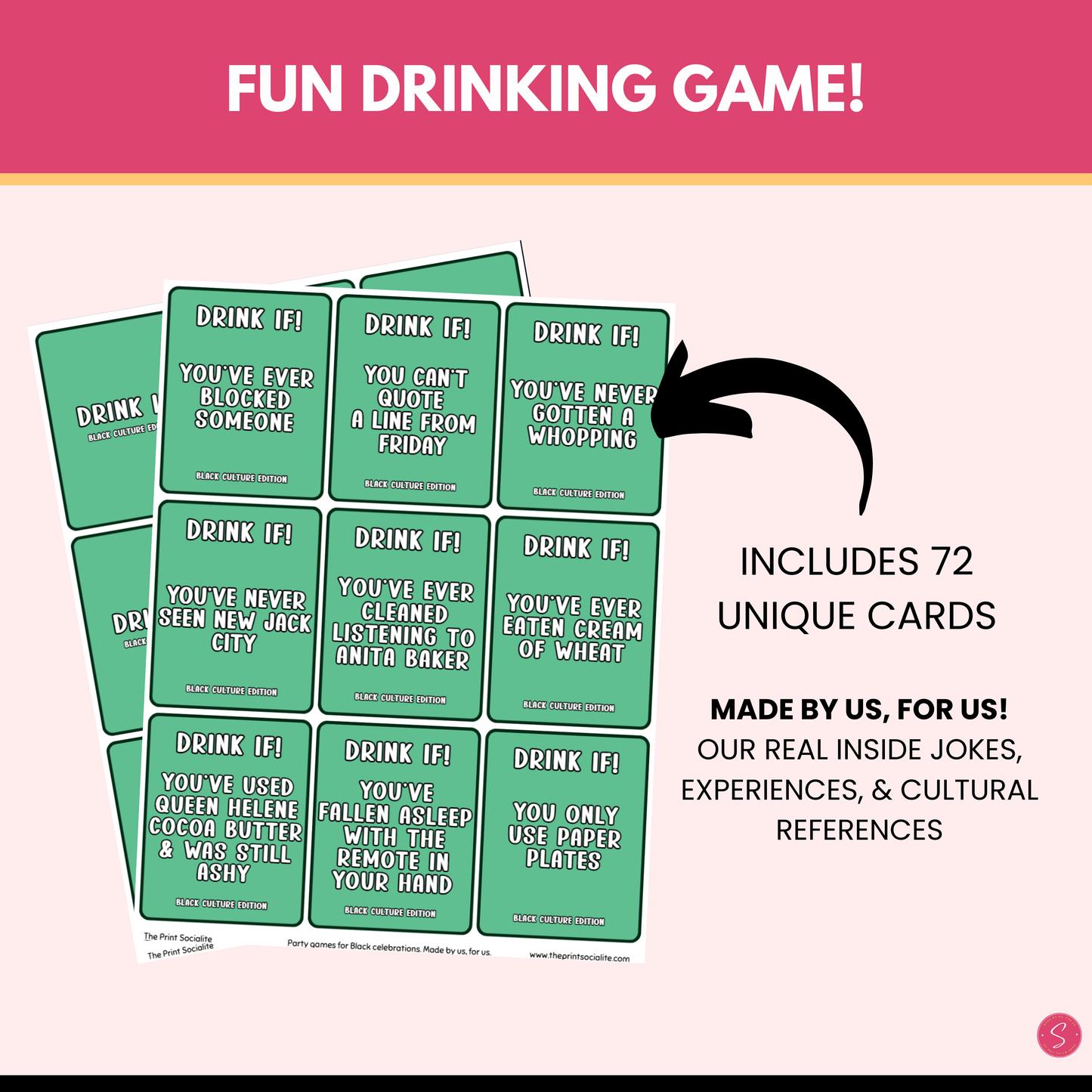 Black Culture Drink IF! Game (Printable)