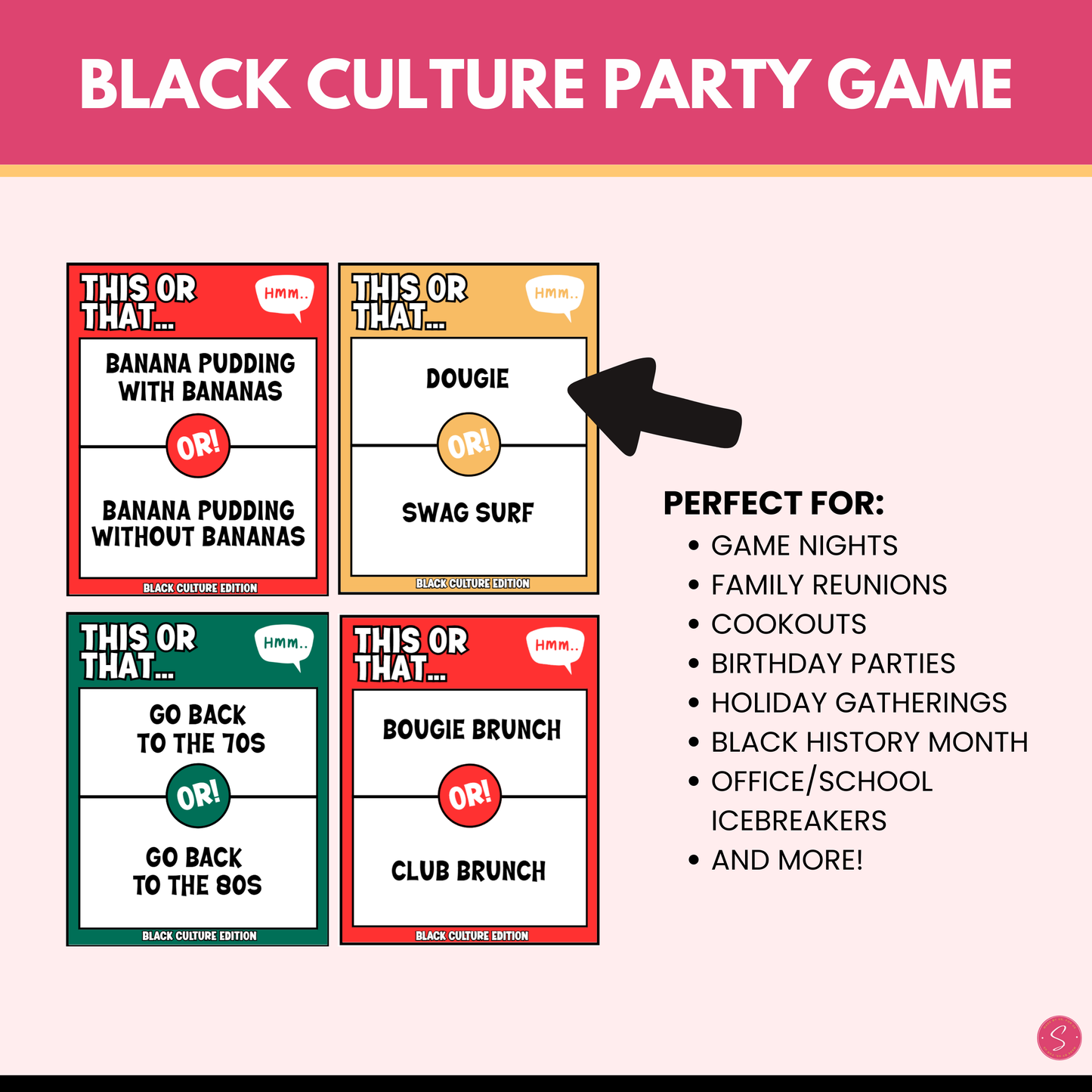 Black Culture This or That Game (Printable)