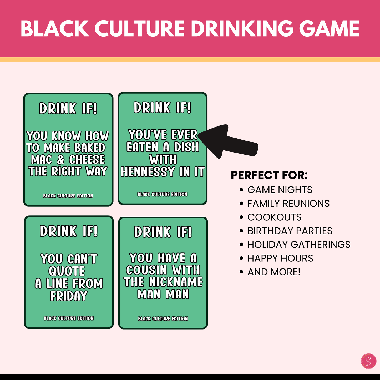Black Culture Drink IF! Game (Printable)