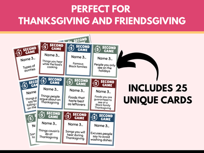 Black People Thanksgiving 5 Second Game