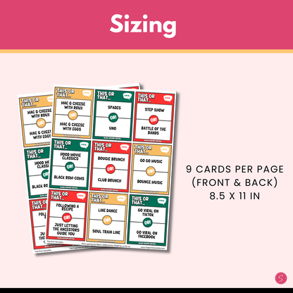 Black Culture This or That Game (Printable)