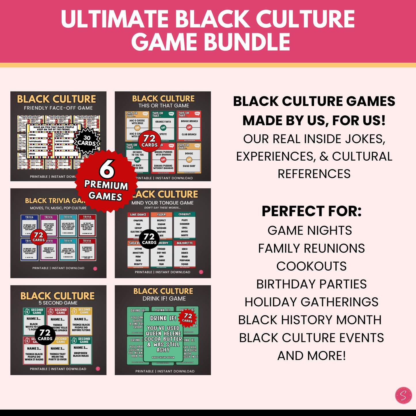 Ultimate Black Culture Game Bundle (Printable)