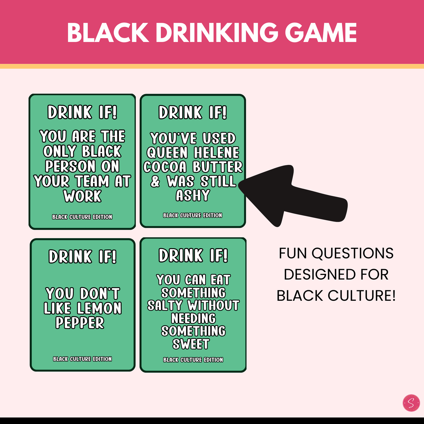 Black Culture Drink IF! Game (Printable)