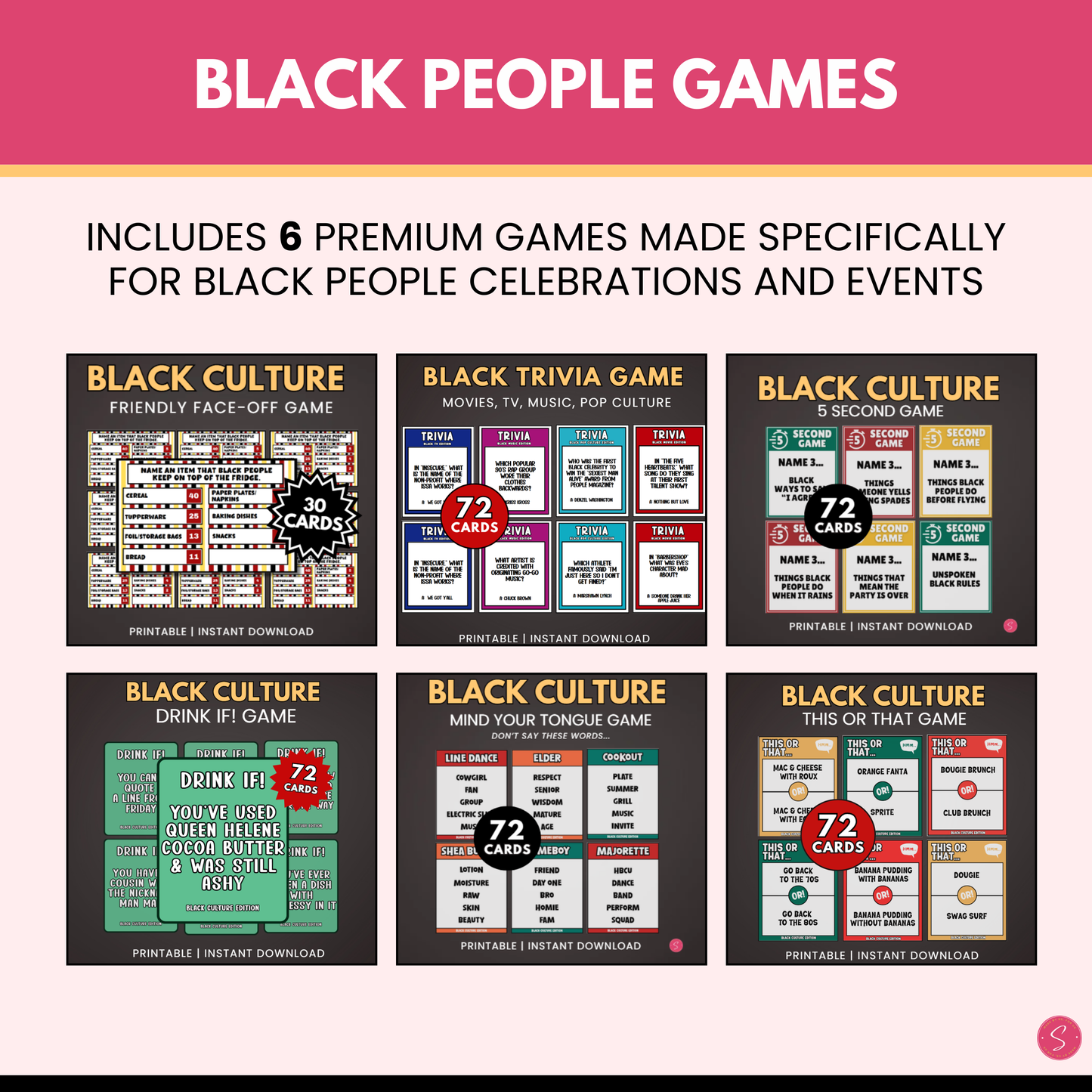Ultimate Black Culture Game Bundle (Printable)