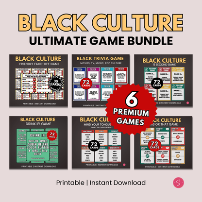 Ultimate Black Culture Game Bundle (Printable)