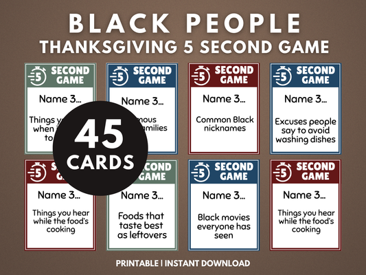 Black People Thanksgiving 5 Second Game