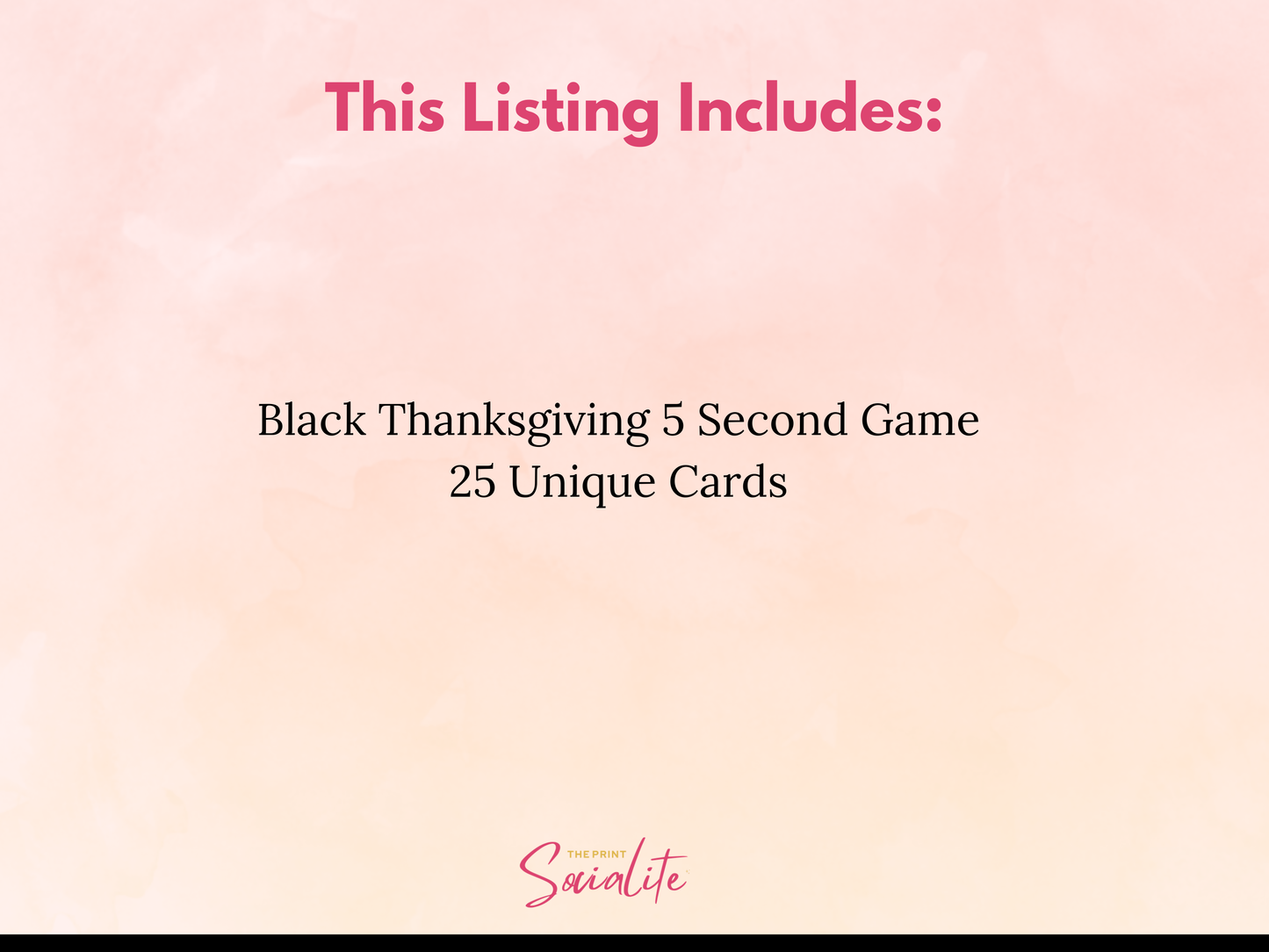 Black People Thanksgiving 5 Second Game