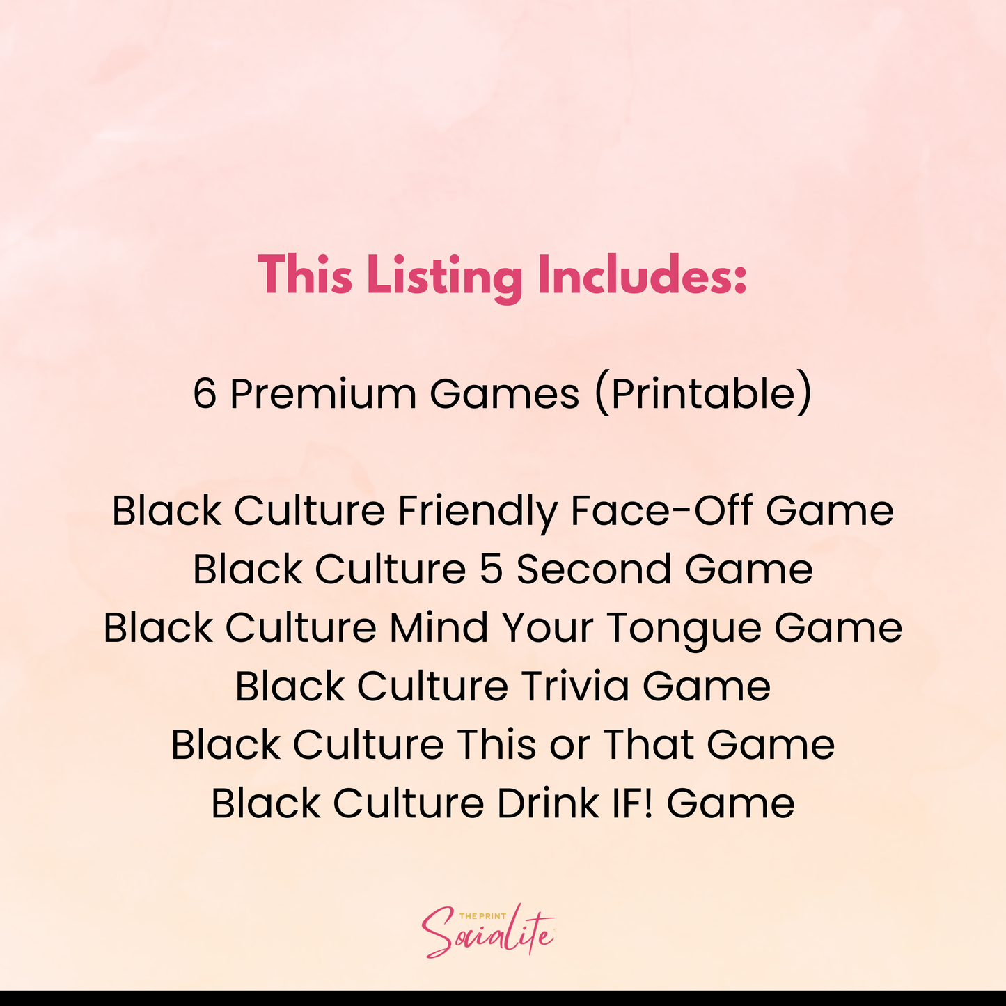 Ultimate Black Culture Game Bundle (Printable)