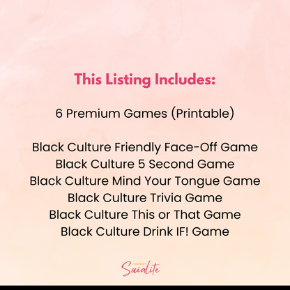 Ultimate Black Culture Game Bundle (Printable)