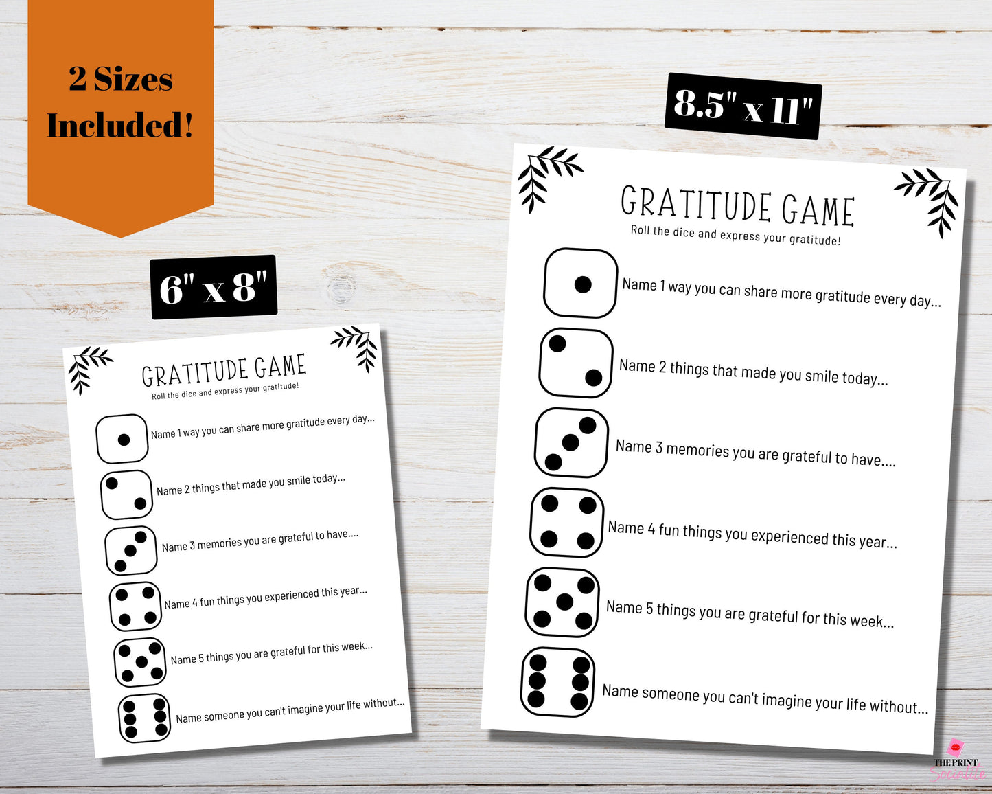 Gratitude Dice Game Printable