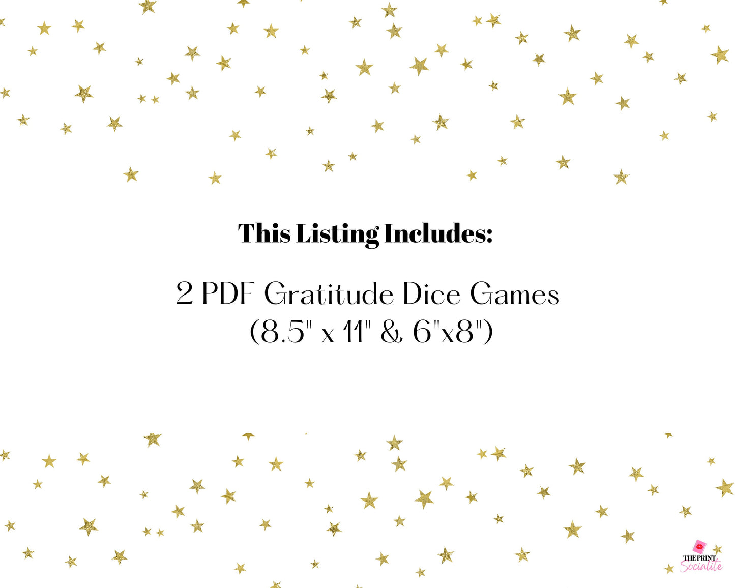 Gratitude Dice Game Printable