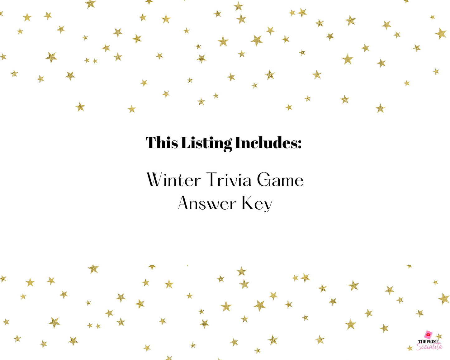 Winter Trivia Game Printable