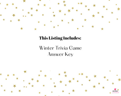 Winter Trivia Game Printable