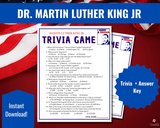 MLK Trivia Game Printable