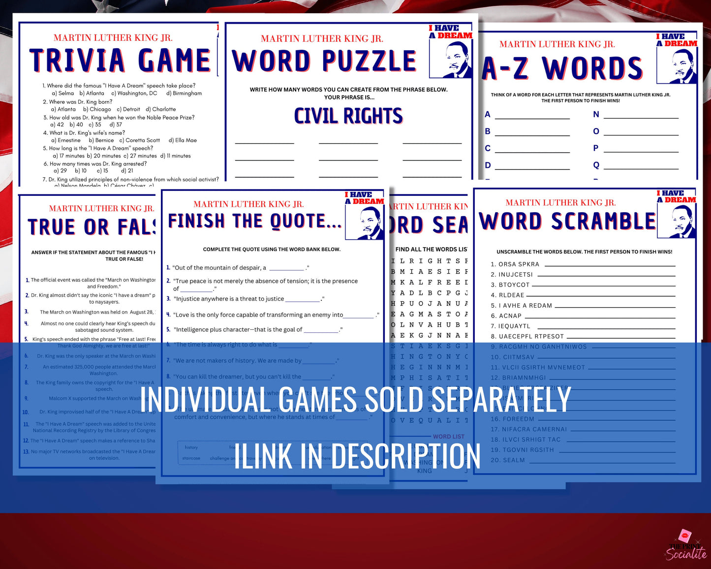 MLK Trivia Game Printable