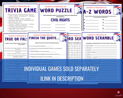 MLK Trivia Game Printable