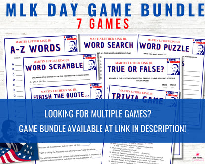 MLK True or False Game Printable