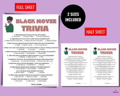 Black Movie Trivia Game Printable