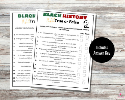 MLK True or False Game Printable