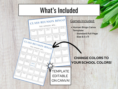 Bingo Class Reunion Canva Template