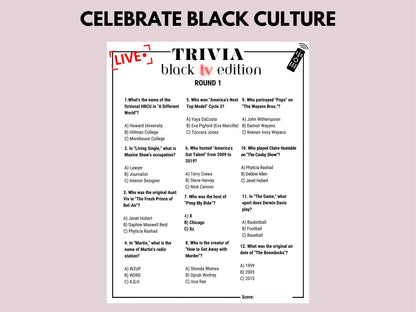 Black TV Trivia Huge Game Bundle