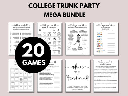 College Trunk Party Games Mega Bundle Printable