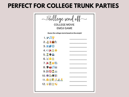 College Trunk Party Emoji Game Printable