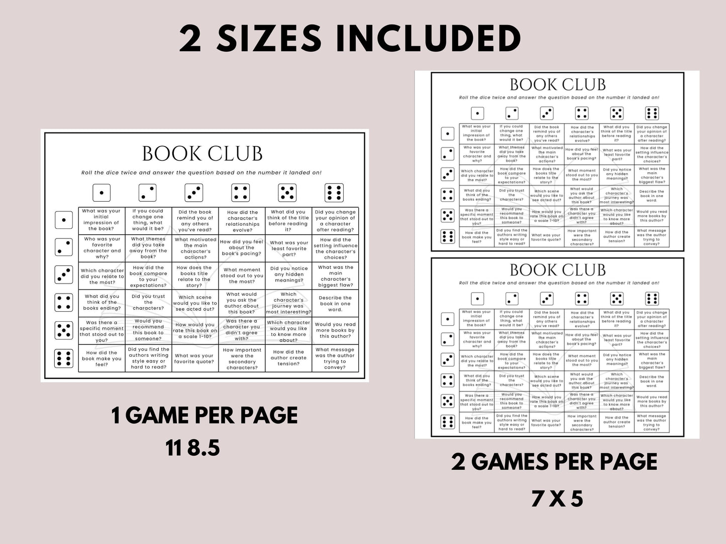 Editable Book Club Discussion Questions Activity Canva Template