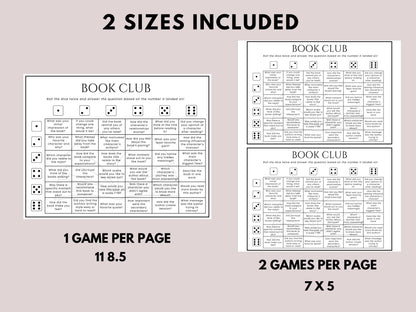 Editable Book Club Discussion Questions Activity Canva Template