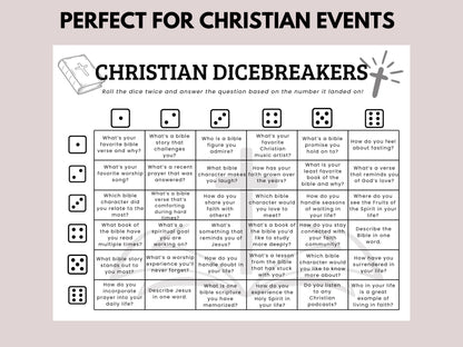 Christian Dicebreaker Game Printable