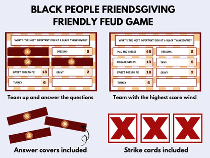 Black Friendsgiving Friendly Feud Printable