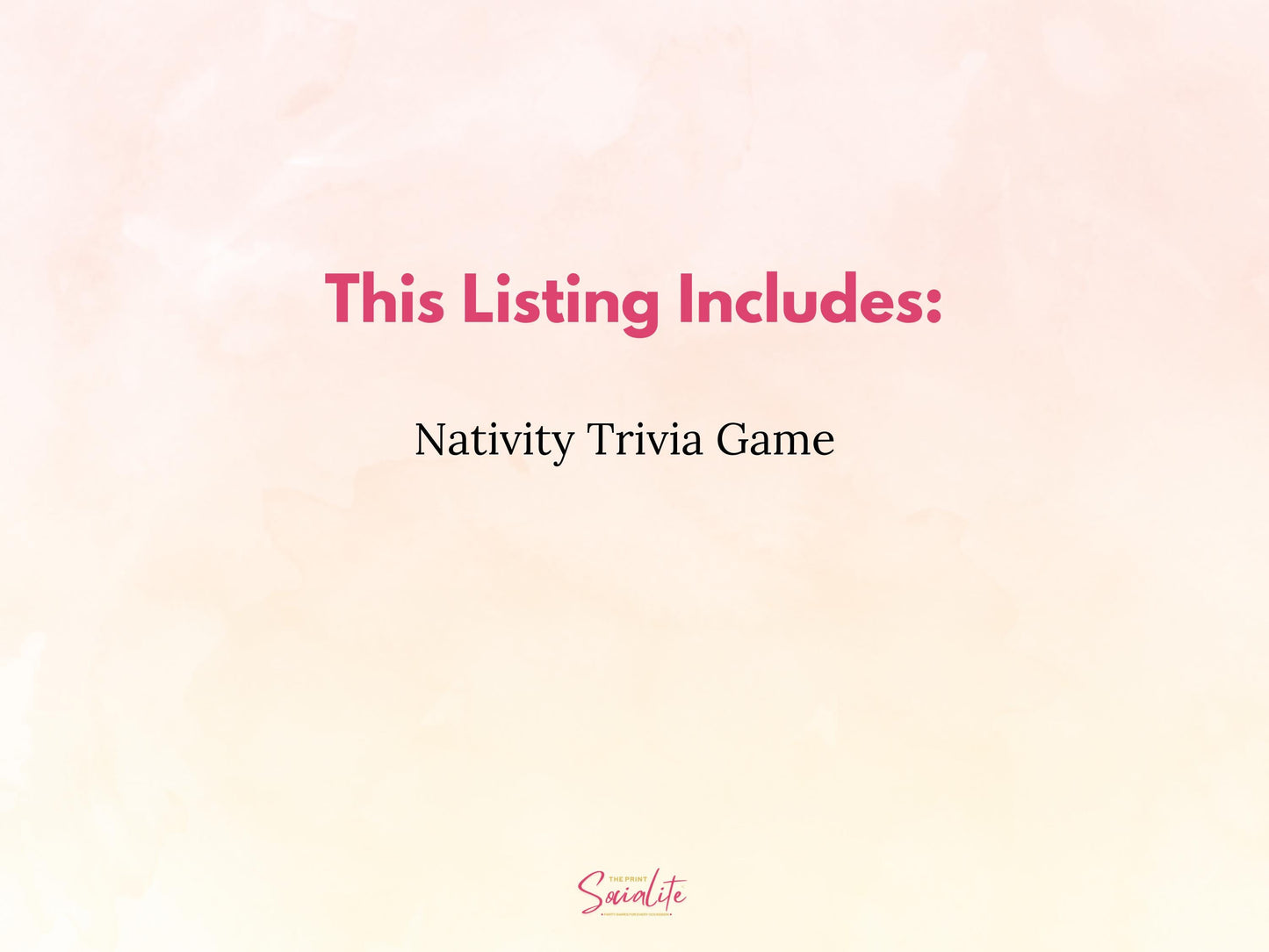 Christmas Nativity Trivia Game Printable