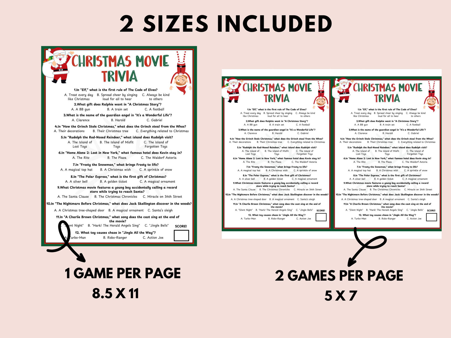 Christmas Movie Trivia Game Printable