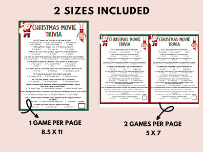 Christmas Movie Trivia Game Printable