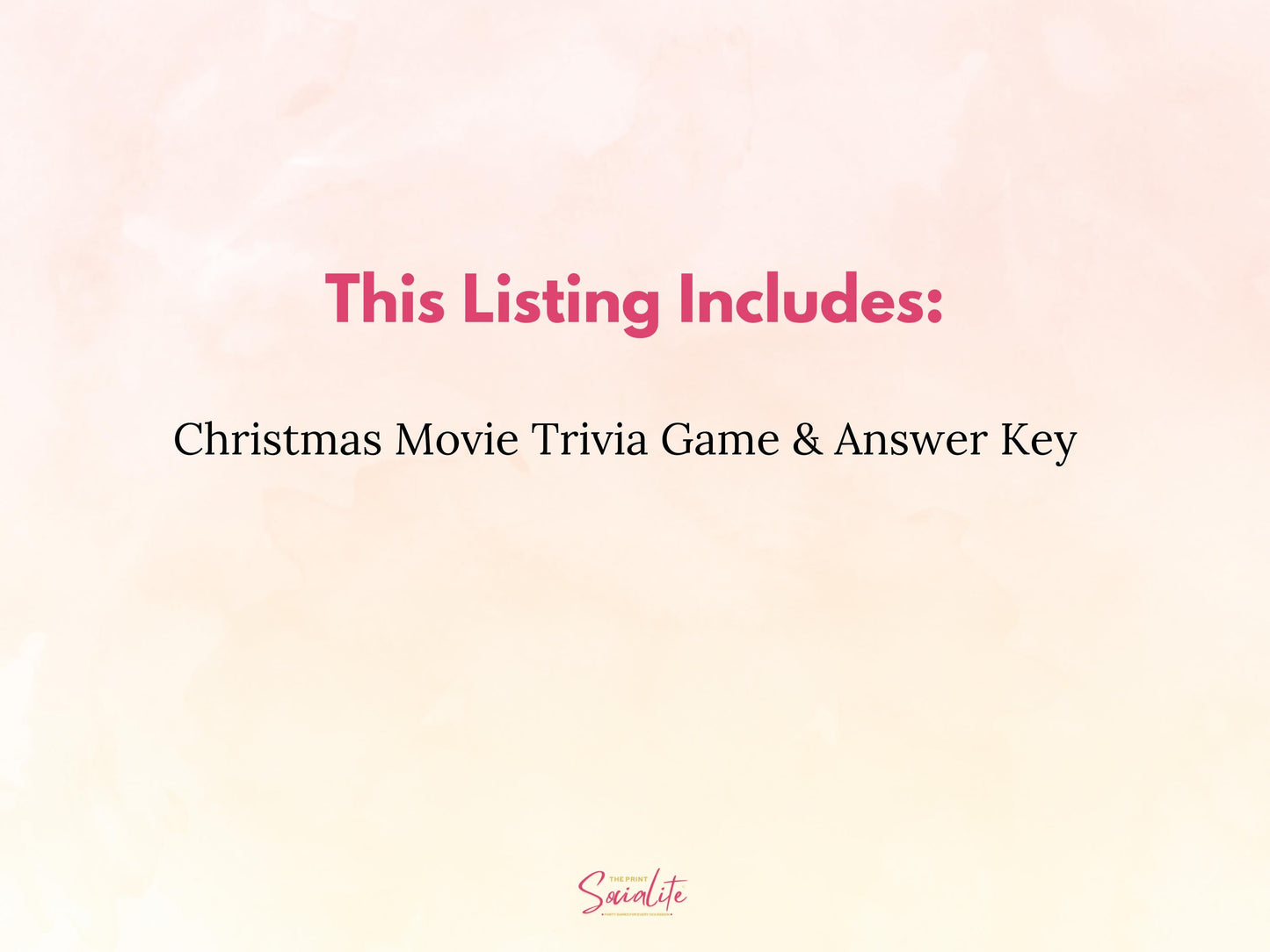 Christmas Movie Trivia Game Printable