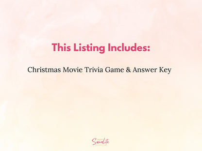 Christmas Movie Trivia Game Printable