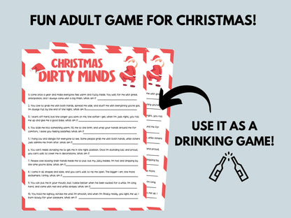 Dirty Minds Adult Christmas Game Printable