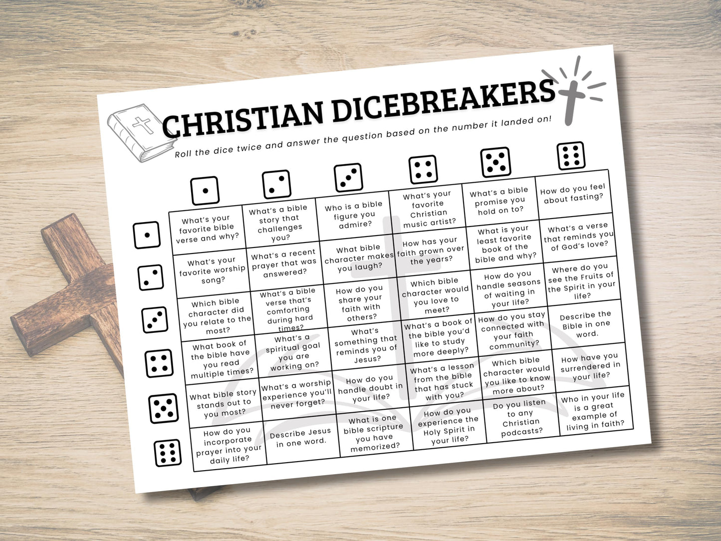 Christian Dicebreaker Game Printable