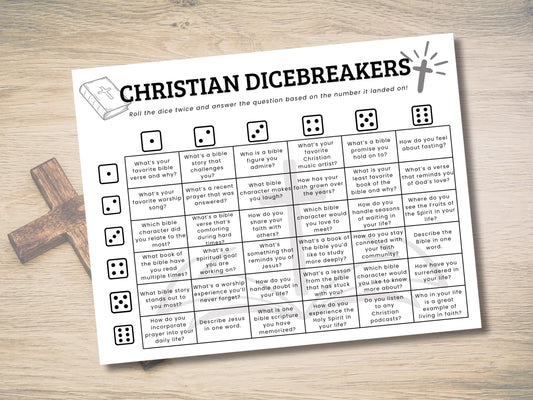 Christian Dicebreaker Game Printable