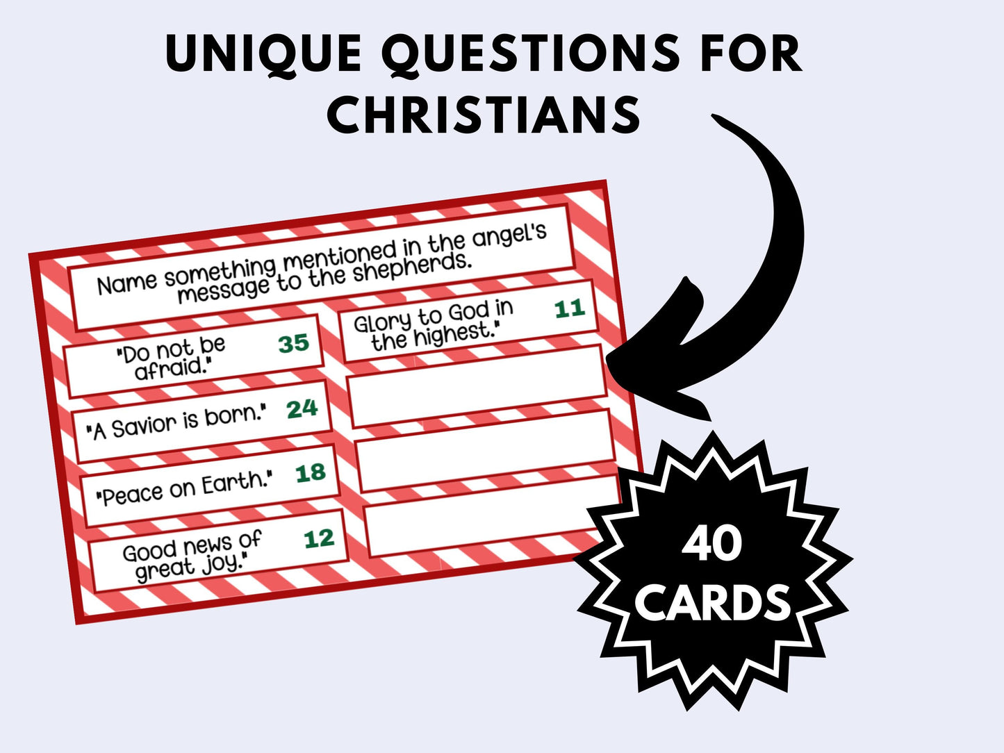 Christian Christmas Friendly Feud Game Printable