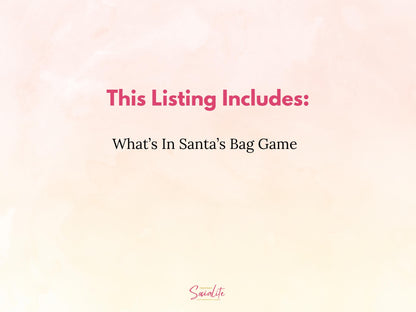 What's in the Bag Christmas Game Printable