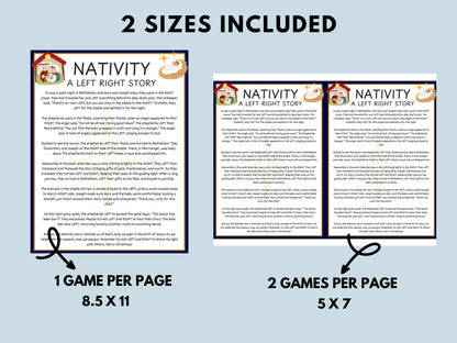 Nativity Story Left Right Game Printable