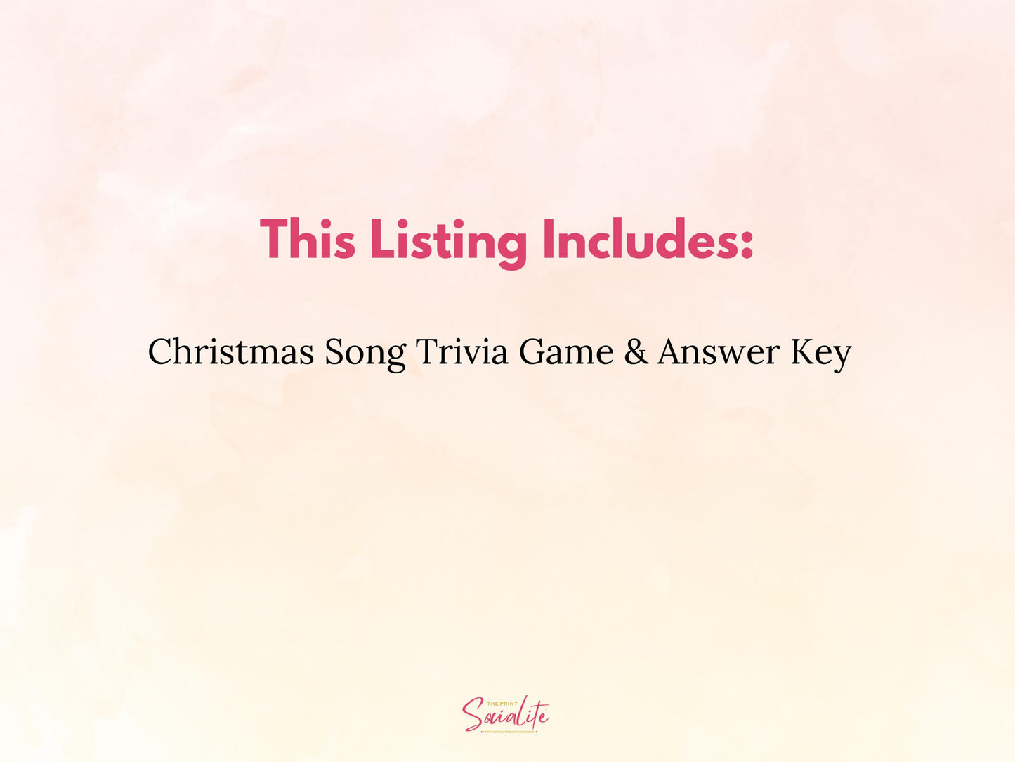 Christmas Song Trivia Game Printable