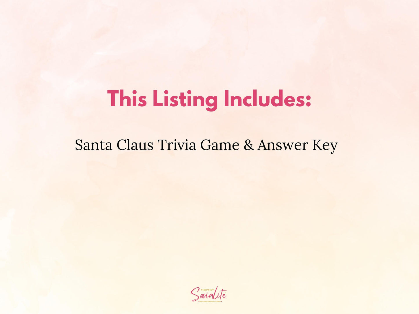 Santa Claus Trivia Game Printable