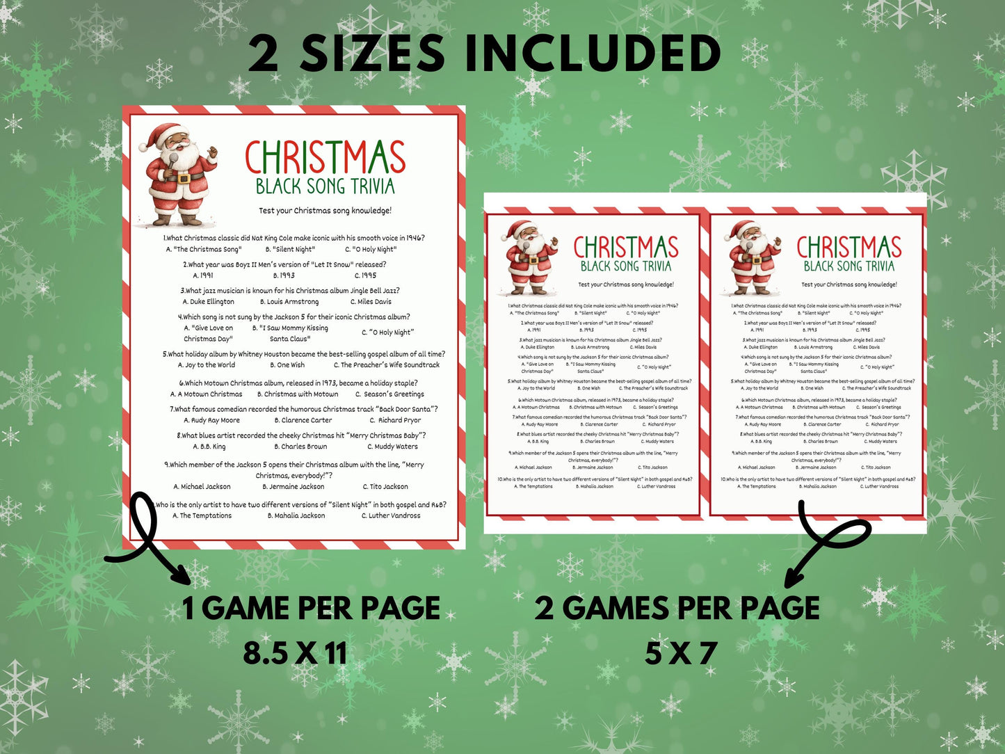 Black Christmas Games Mega Bundle Printable