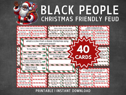 Black People Christmas Friendly Feud Printable